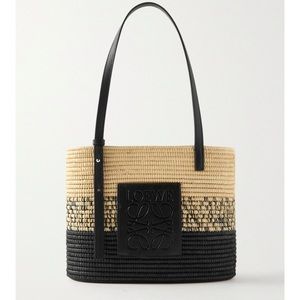 Loewe Paula’s Ibiza small leather-trimmed raffia tote.
